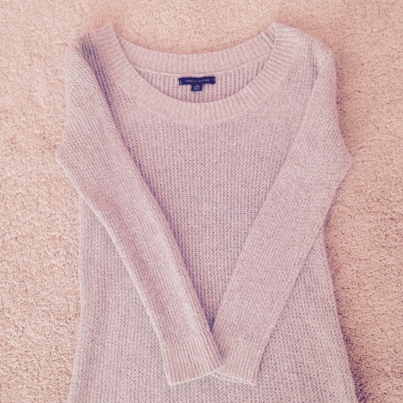 Tommy Hilfiger Tops - Gray And White Long Sleeve Sweater